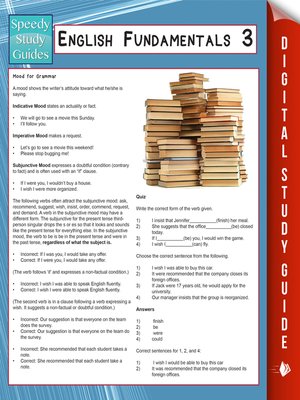 cover image of English Fundamentals 3